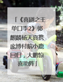 《喜剧之王单口季2》郭麒麟杨天真携庞博付航小鹿回归，大鹏惊喜助阵