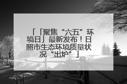 「聚焦“六五”环境日」最新发布！日照市生态环境质量状况“出炉”