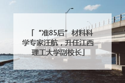 “准85后”材料科学专家汪航，升任江西理工大学副校长