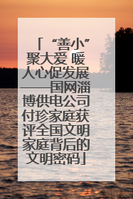 “善小”聚大爱 暖人心促发展——国网淄博供电公司付珍家庭获评全国文明家庭背后的文明密码
