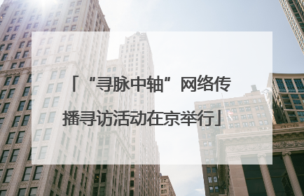 “寻脉中轴”网络传播寻访活动在京举行