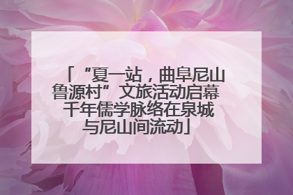 “夏一站，曲阜尼山鲁源村”文旅活动启幕 千年儒学脉络在泉城与尼山间流动