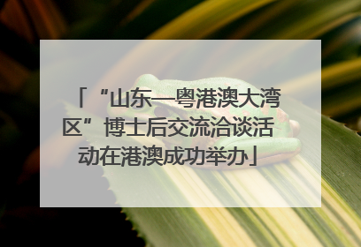 “山东—粤港澳大湾区”博士后交流洽谈活动在港澳成功举办