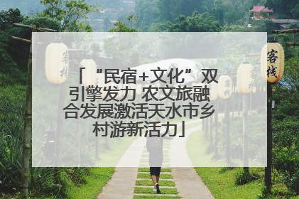 “民宿+文化”双引擎发力 农文旅融合发展激活天水市乡村游新活力