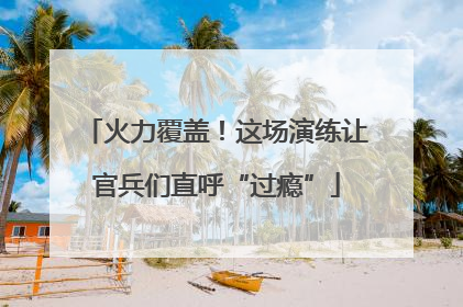 火力覆盖！这场演练让官兵们直呼“过瘾”