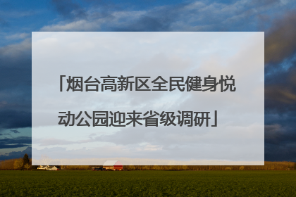 烟台高新区全民健身悦动公园迎来省级调研