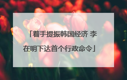 着手提振韩国经济 李在明下达首个行政命令