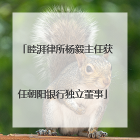 睦湃律所杨毅主任获任朝阳银行独立董事