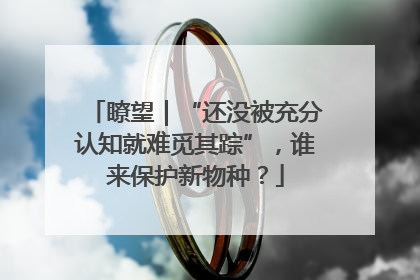 瞭望｜“还没被充分认知就难觅其踪”，谁来保护新物种？