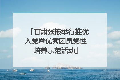 甘肃张掖举行推优入党暨优秀团员党性培养示范活动