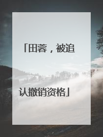 田蓉，被追认撤销资格