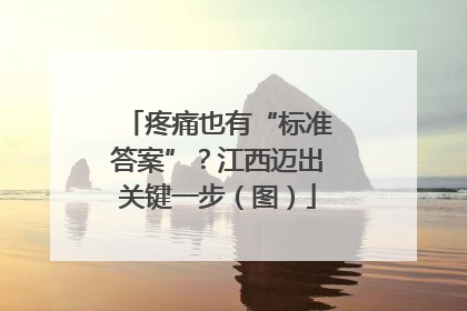 疼痛也有“标准答案”？江西迈出关键一步（图）