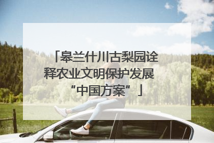 皋兰什川古梨园诠释农业文明保护发展“中国方案”