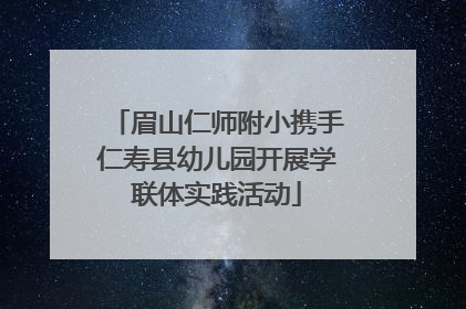 眉山仁师附小携手仁寿县幼儿园开展学联体实践活动