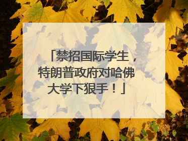 禁招国际学生，特朗普政府对哈佛大学下狠手！