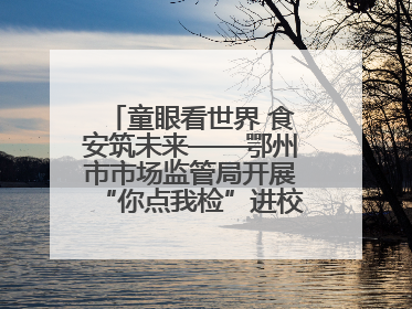 童眼看世界 食安筑未来——鄂州市市场监管局开展“你点我检”进校园六一特别活动