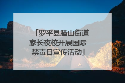 罗平县腊山街道家长夜校开展国际禁毒日宣传活动