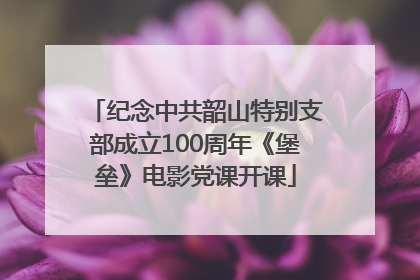纪念中共韶山特别支部成立100周年《堡垒》电影党课开课