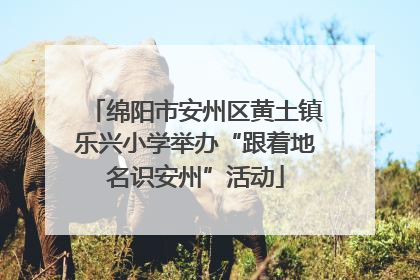 绵阳市安州区黄土镇乐兴小学举办“跟着地名识安州”活动
