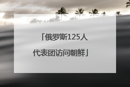 俄罗斯125人代表团访问朝鲜