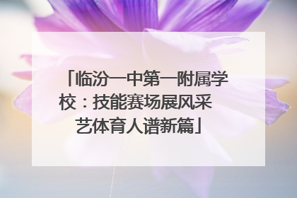 临汾一中第一附属学校：技能赛场展风采 艺体育人谱新篇