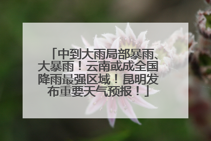 中到大雨局部暴雨、大暴雨！云南或成全国降雨最强区域！昆明发布重要天气预报！