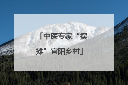 中医专家“摆摊”宜阳乡村