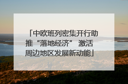 中欧班列密集开行助推“落地经济” 激活周边地区发展新动能