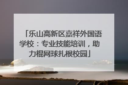 乐山高新区嘉祥外国语学校：专业技能培训，助力棍网球扎根校园