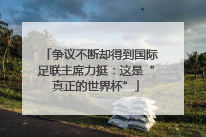 争议不断却得到国际足联主席力挺：这是“真正的世界杯”