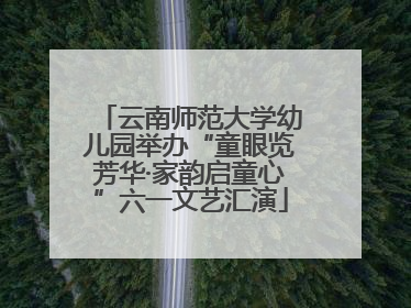 云南师范大学幼儿园举办“童眼览芳华·家韵启童心”六一文艺汇演