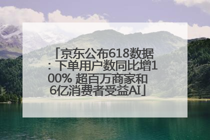 京东公布618数据：下单用户数同比增100% 超百万商家和6亿消费者受益AI