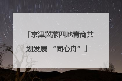 京津冀蒙四地青商共划发展 “同心舟”