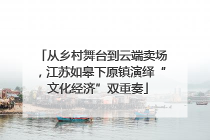 从乡村舞台到云端卖场，江苏如皋下原镇演绎“文化经济”双重奏