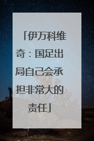 伊万科维奇：国足出局自己会承担非常大的责任