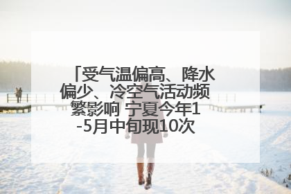受气温偏高、降水偏少、冷空气活动频繁影响 宁夏今年1-5月中旬现10次定级沙尘天气过程