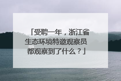 受聘一年，浙江省生态环境特邀观察员都观察到了什么？
