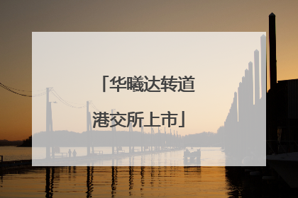 华曦达转道港交所上市