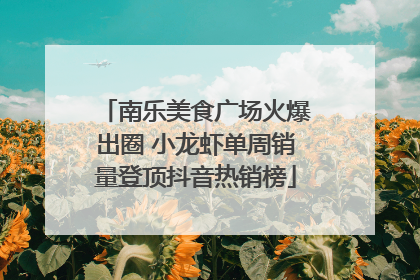 南乐美食广场火爆出圈 小龙虾单周销量登顶抖音热销榜