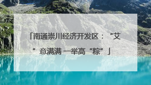 南通崇川经济开发区：“艾”意满满 一举高“粽”