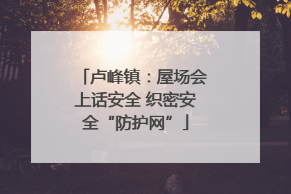 卢峰镇：屋场会上话安全 织密安全“防护网”