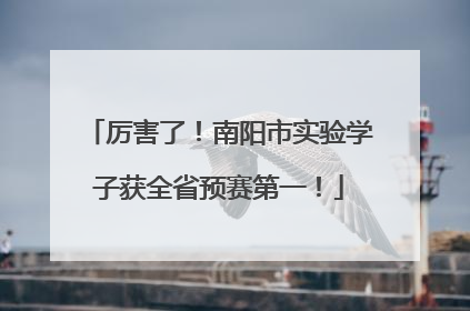 厉害了！南阳市实验学子获全省预赛第一！