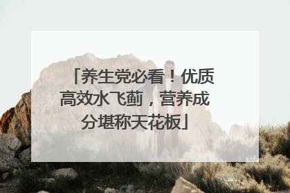 养生党必看！优质高效水飞蓟，营养成分堪称天花板