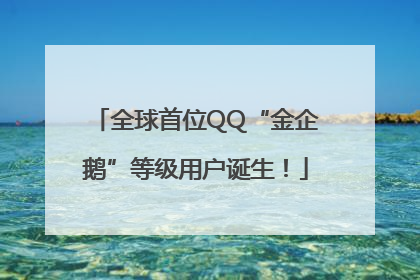 全球首位QQ“金企鹅”等级用户诞生！