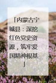 内蒙古宁城县：深挖红色党史资源，筑牢爱国精神根基