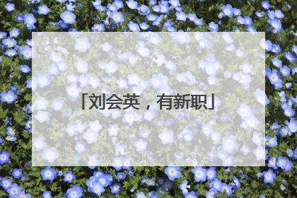 刘会英，有新职