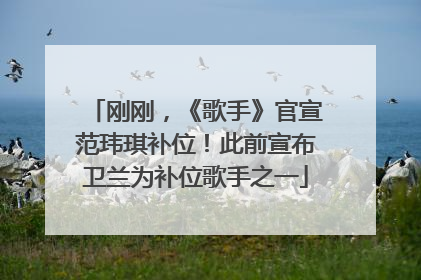 刚刚，《歌手》官宣范玮琪补位！此前宣布卫兰为补位歌手之一