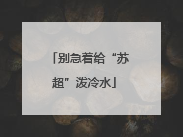 别急着给“苏超”泼冷水