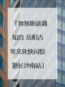 匆匆旅途遇知音 岳阳古琴文化快闪惊艳长沙南站