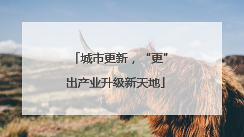 城市更新，“更”出产业升级新天地